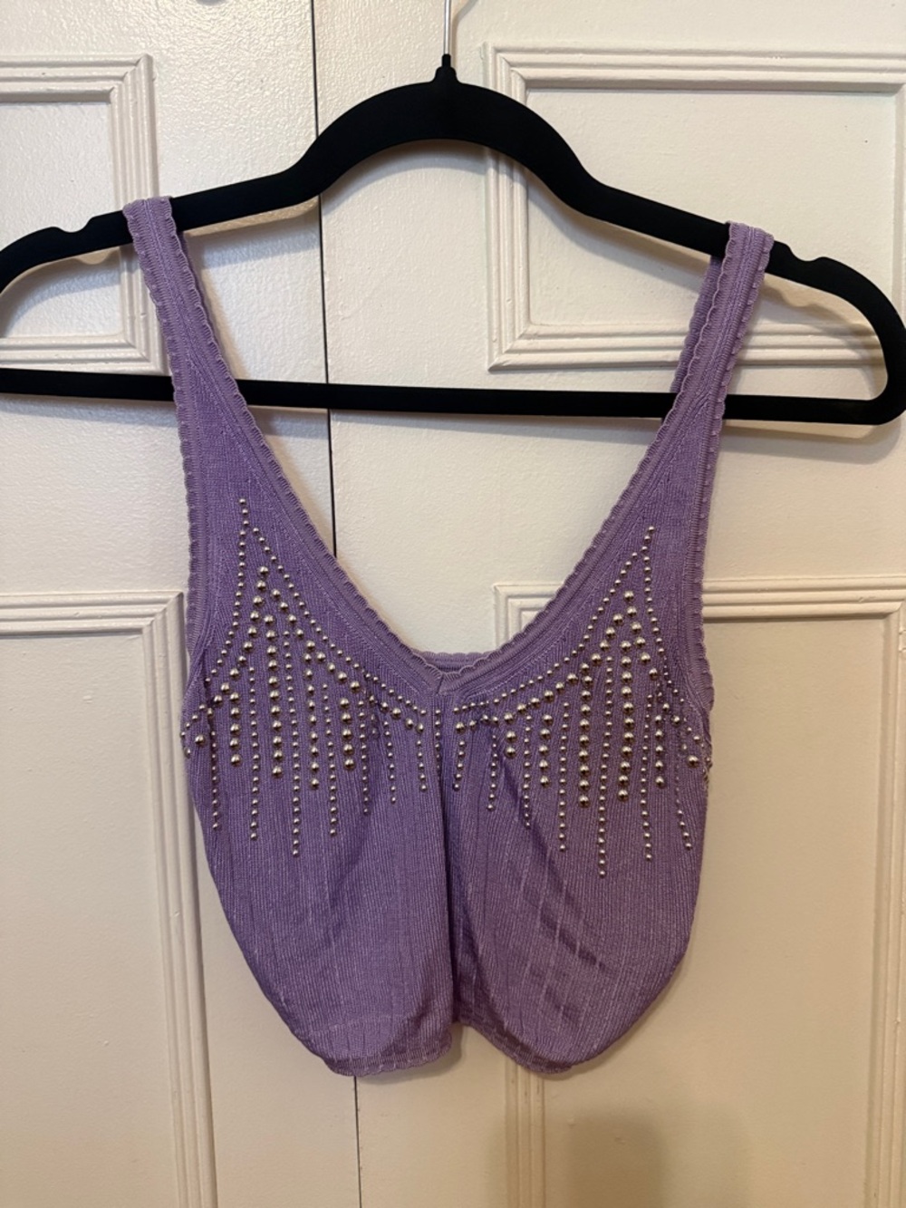 Paco Rabanne purple studded tank top